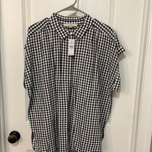 LOFTwonens  Black and White Checkered Shirt